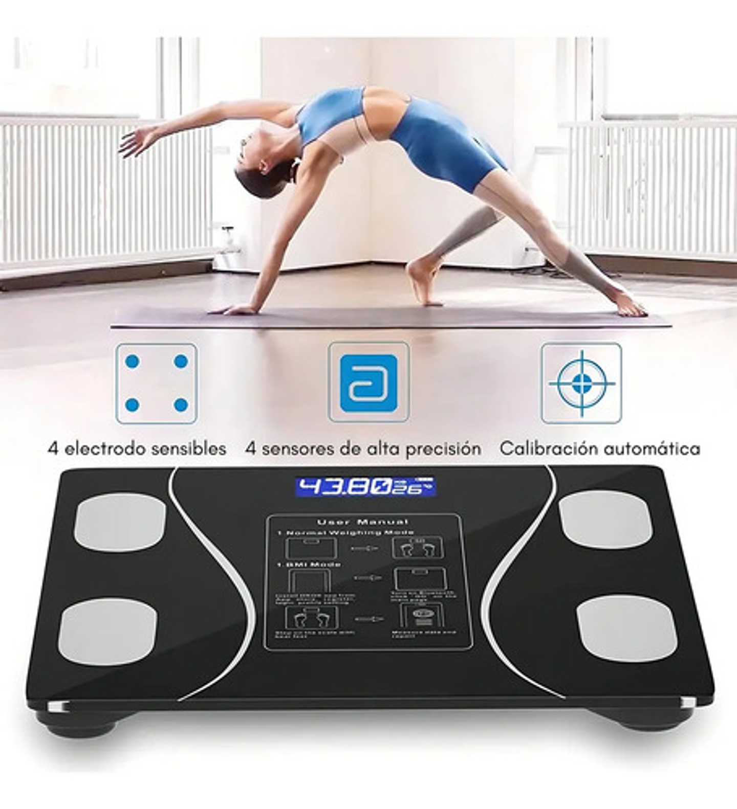 Báscula Inteligente De Bioimpedancia Digital Bluetooth 8