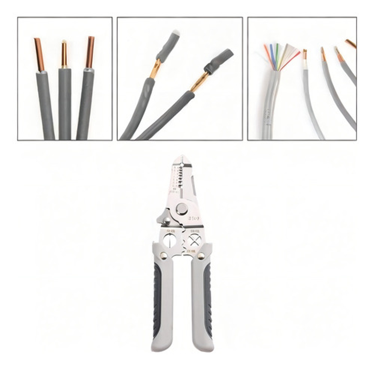 Alicates Pelacables Multifuncional Tijera Para Electricista 3