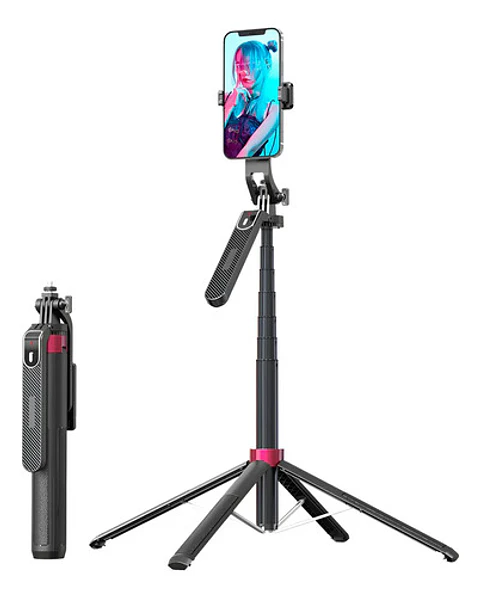 Palo Selfie Teléfono Flexible Luz Led Control Inalámbrico