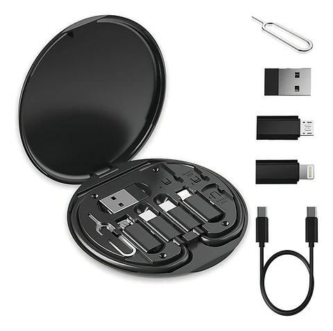 Cable Usb Otg 6 En 1 Tipo C + 3 Adaptadores, Carga Y Datos