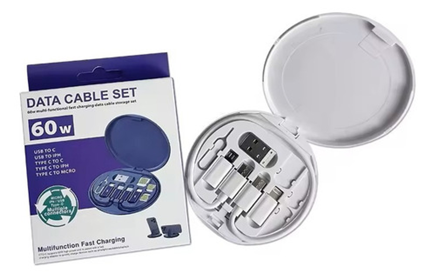 Cable Usb Otg 6 En 1 Tipo C + 3 Adaptadores, Carga Y Datos 2