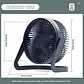 Mini Ventilador De Mesa Usb 6 Silencioso Portátil Ideal Turquesa - Miniatura 2