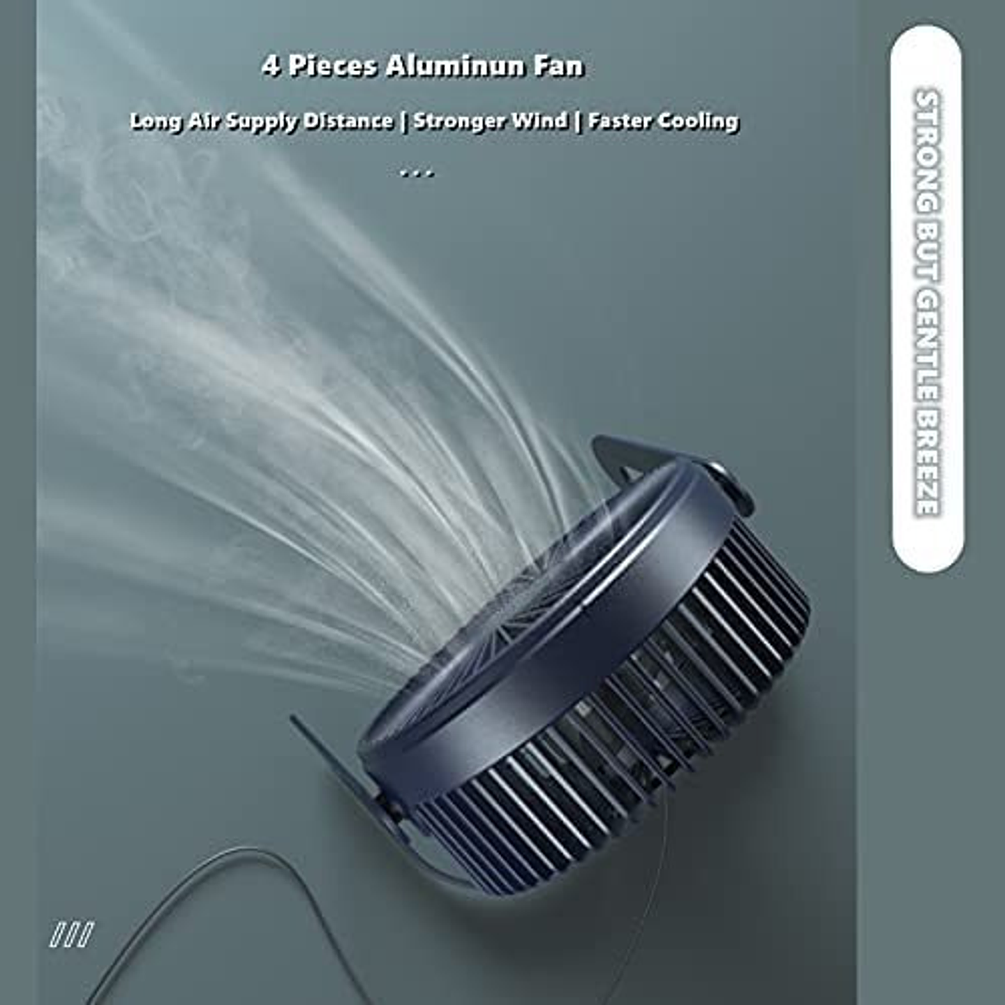 Mini Ventilador De Mesa Usb 6 Silencioso Portátil Ideal Turquesa 6