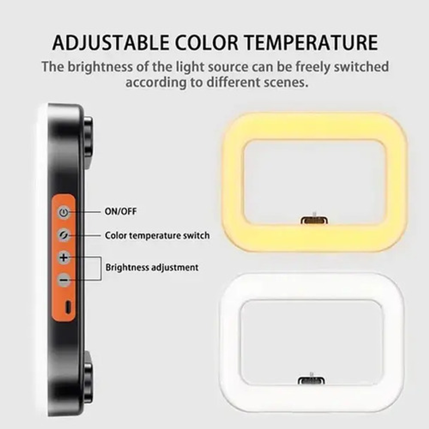 Aro Luz Led Inalámbrico Portátil Recargable De Fotos Videos 5