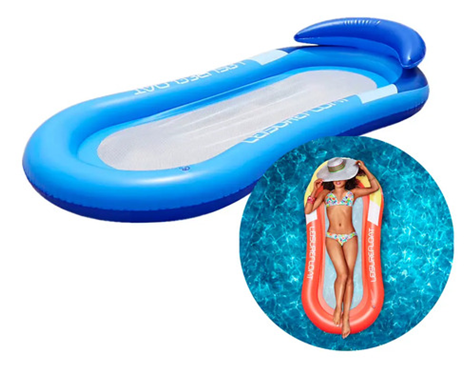 Colchón Reclinable Inflable Para Piscina Tumbona Flotante 1