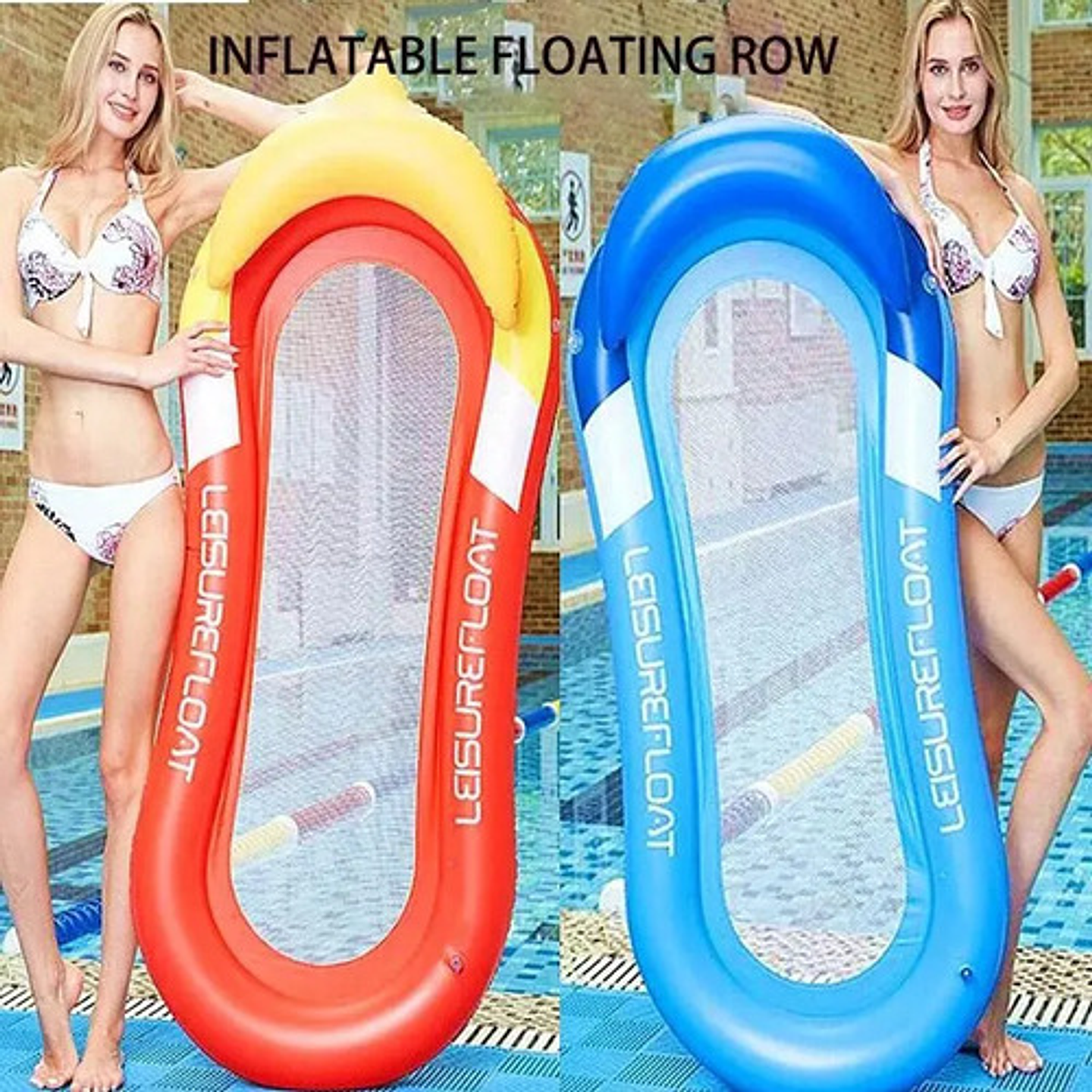 Colchón Reclinable Inflable Para Piscina Tumbona Flotante 4