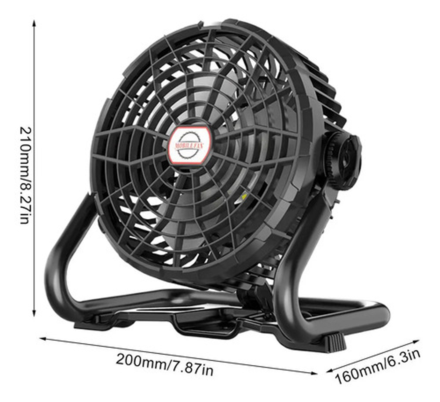 Ventilador Escritorio Inalámbrico Led Usb Camping 4400mah 2