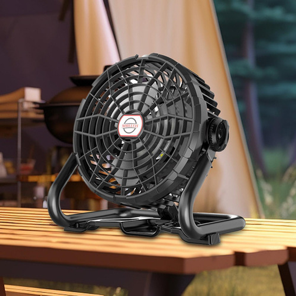 Ventilador Escritorio Inalámbrico Led Usb Camping 4400mah 3