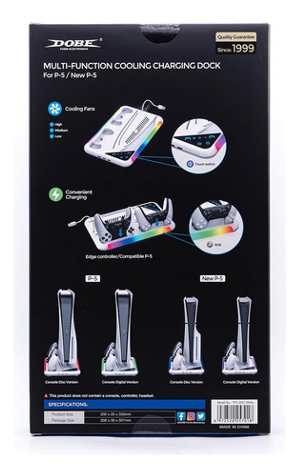 Soporte Cargador Con Ventilador Para Ps5 Slim/normal 2