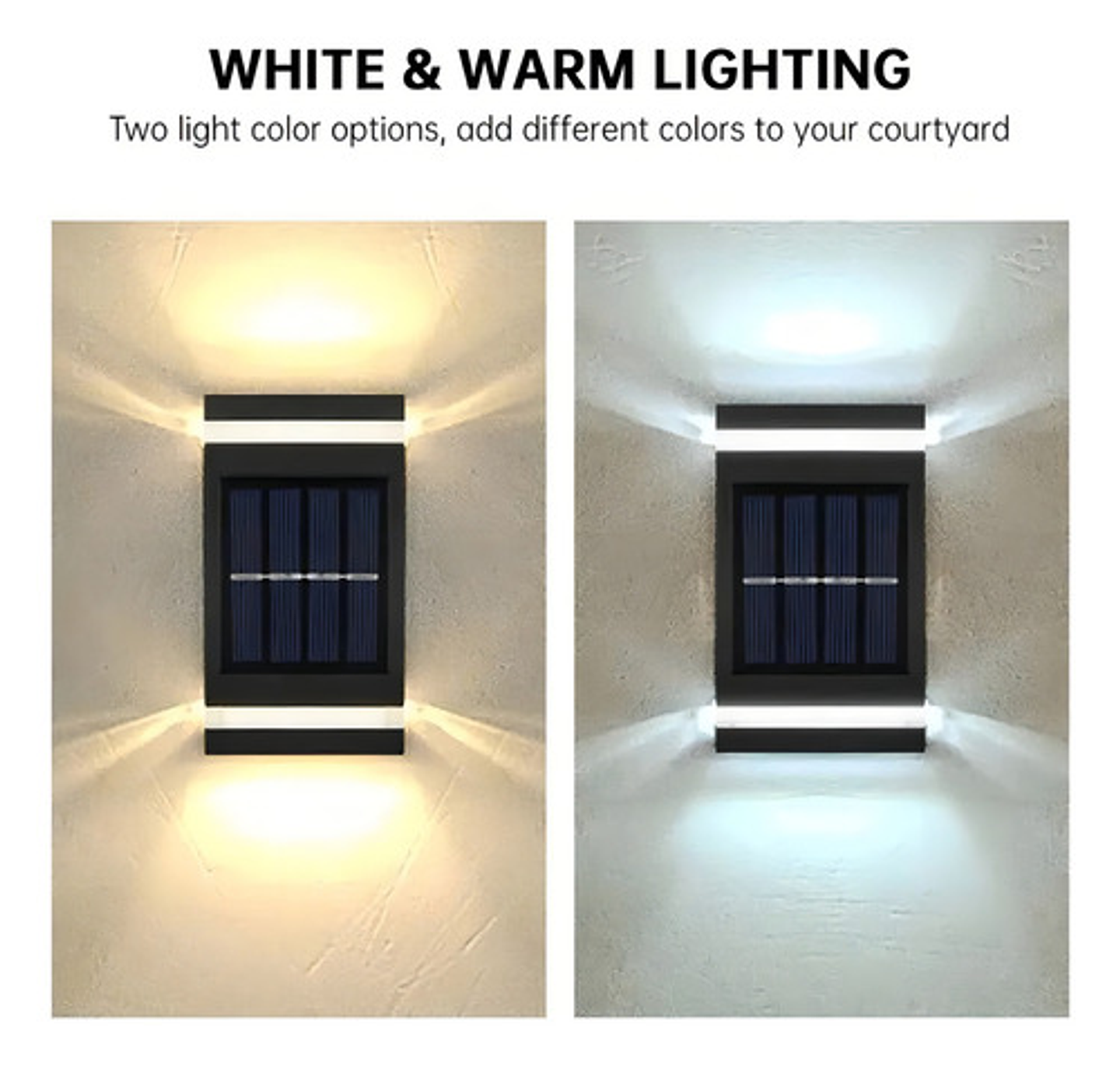 Foco Aplique Solar Led Exterior Thek Luz Cálida Ip65 Para Pared Negro 4