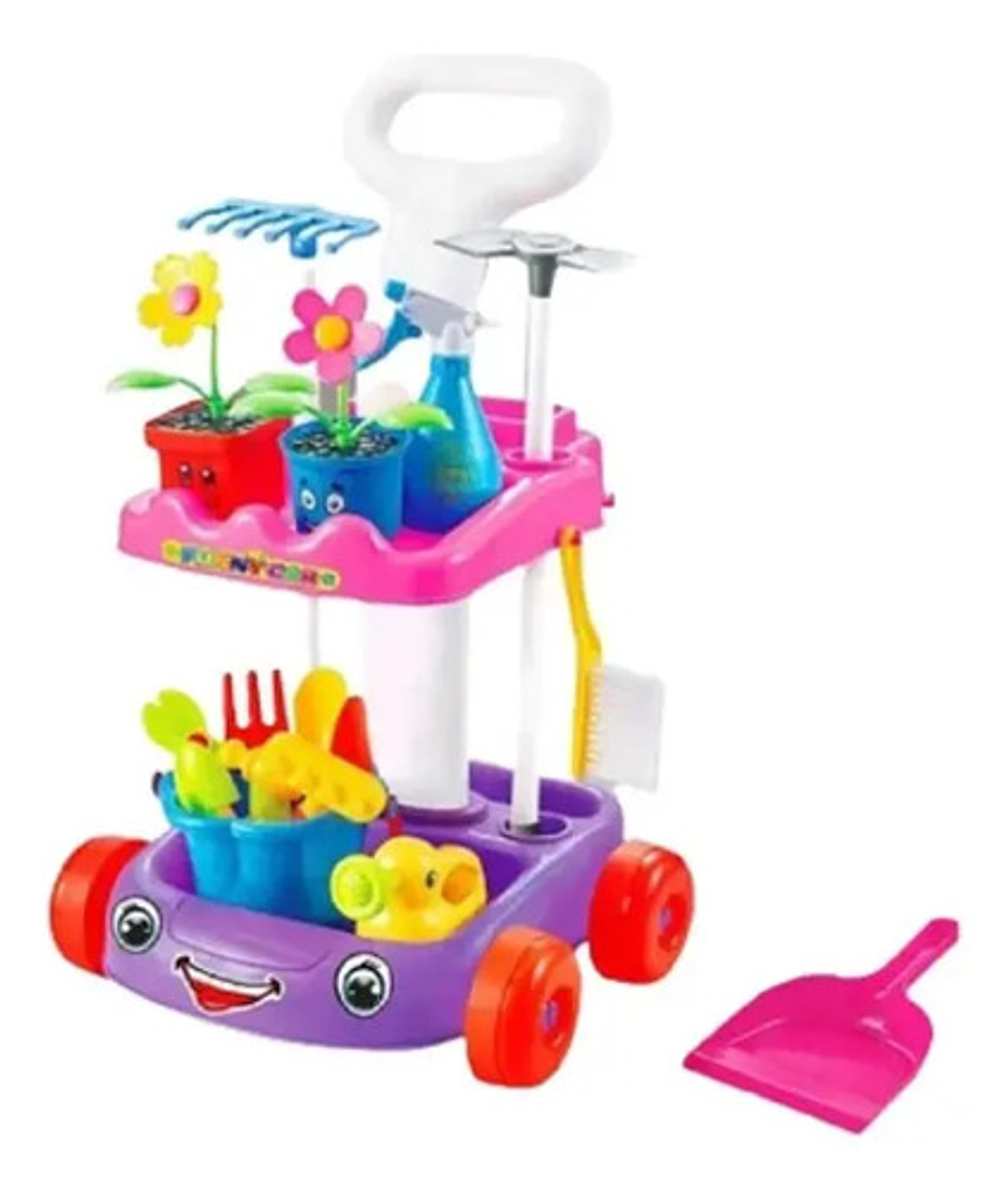 Juguete Carro De Limpieza Y Jardinería Para Niños Regalo 3