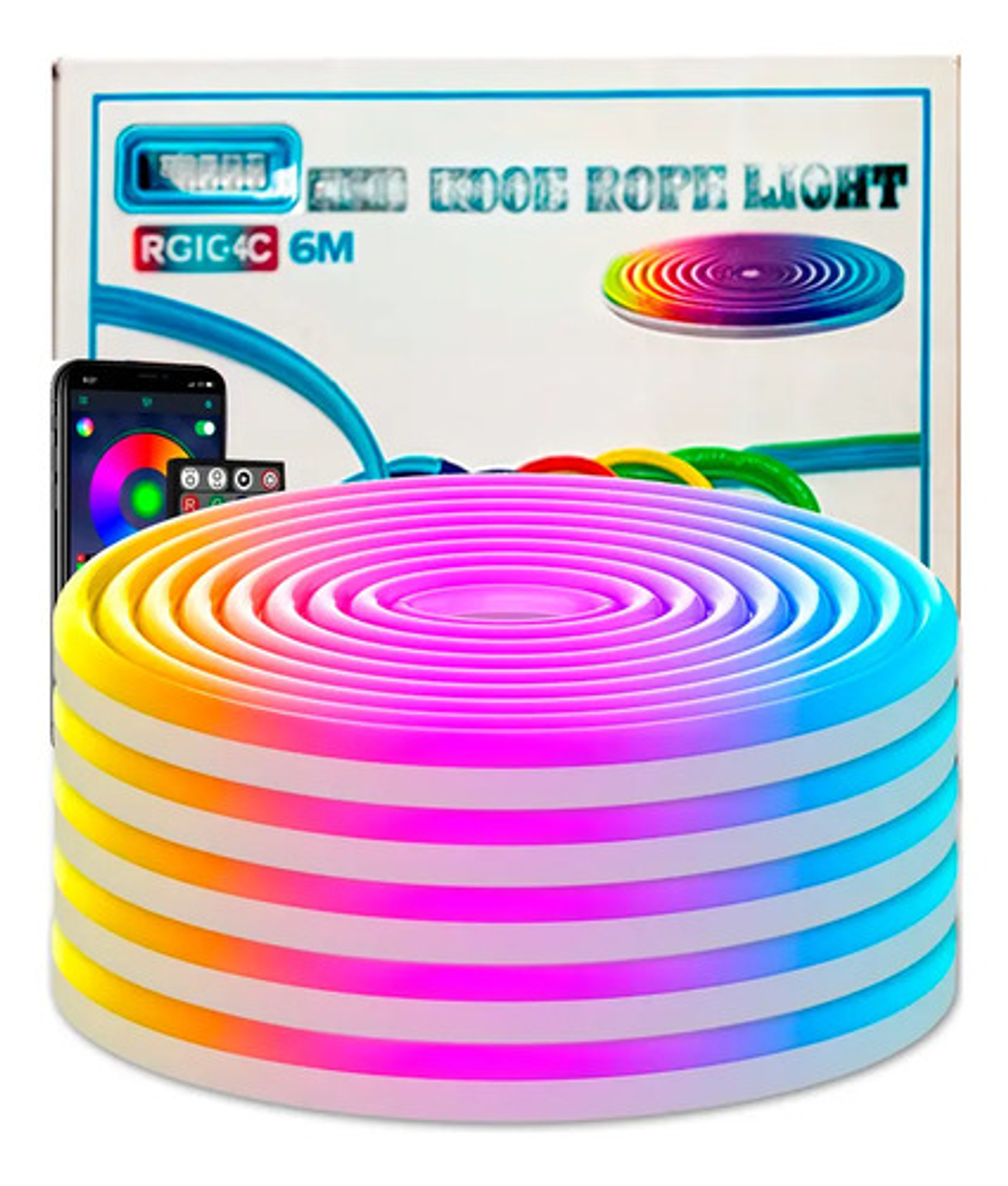 Tira Luz Led Neon 5 Mts Rgb Configurable Bluetooth 1