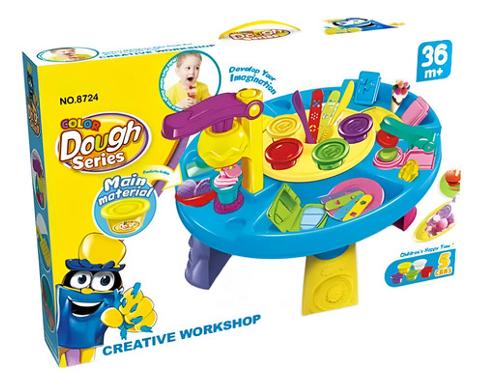 Juguete Mesa Didactica Con Accesorios Plasticina Infantil 5
