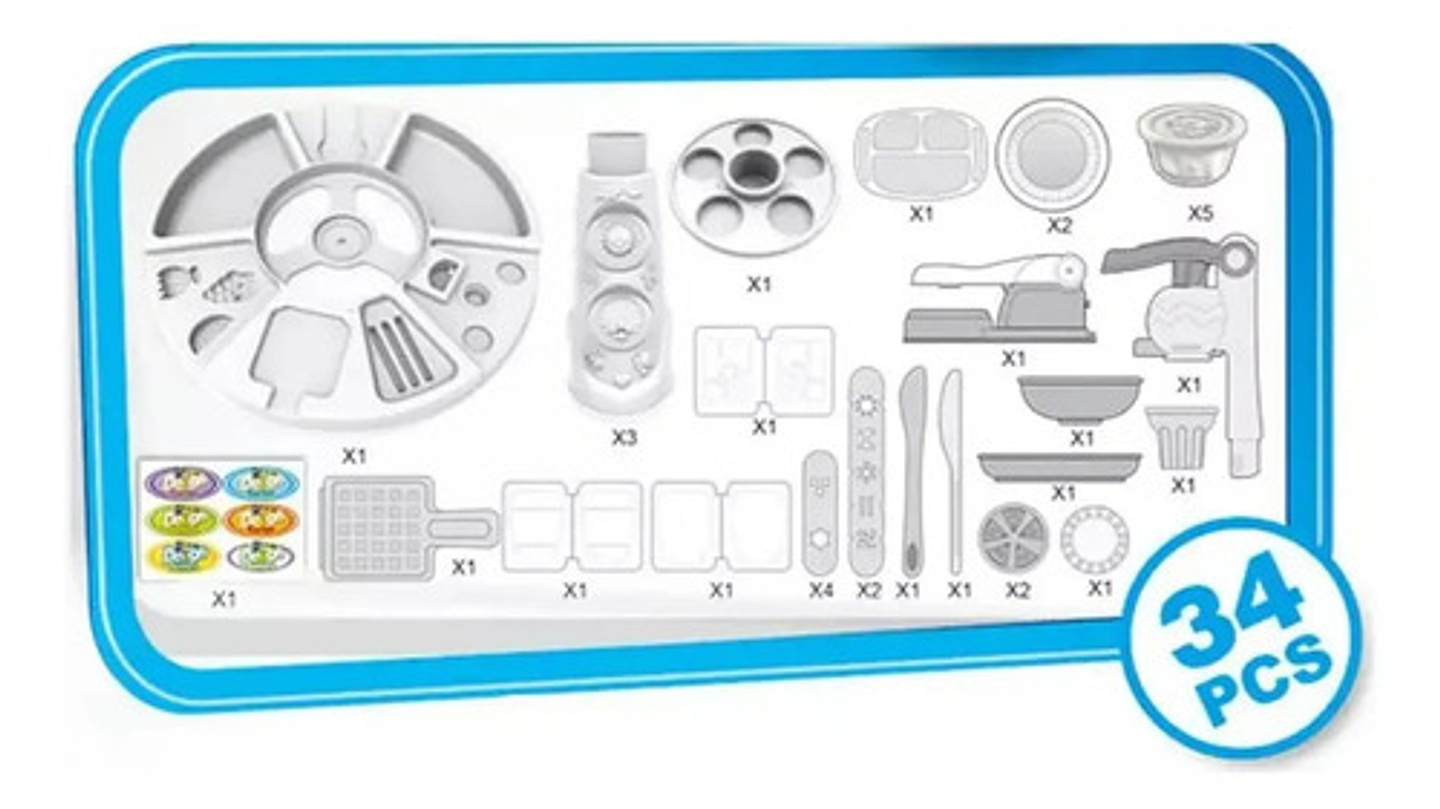 Juguete Mesa Didactica Con Accesorios Plasticina Infantil 6