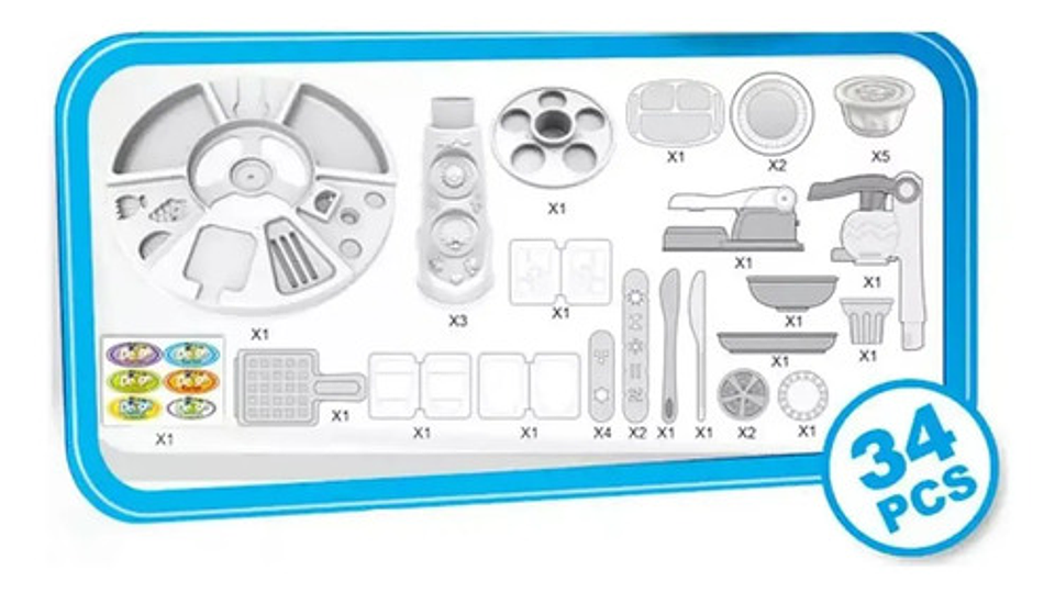 Juguete Mesa Didactica Con Accesorios Plasticina Infantil 6