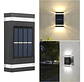 Foco Aplique Solar Led Exterior Thek Luz Cálida Ip65 Para Pared Negro - Miniatura 1