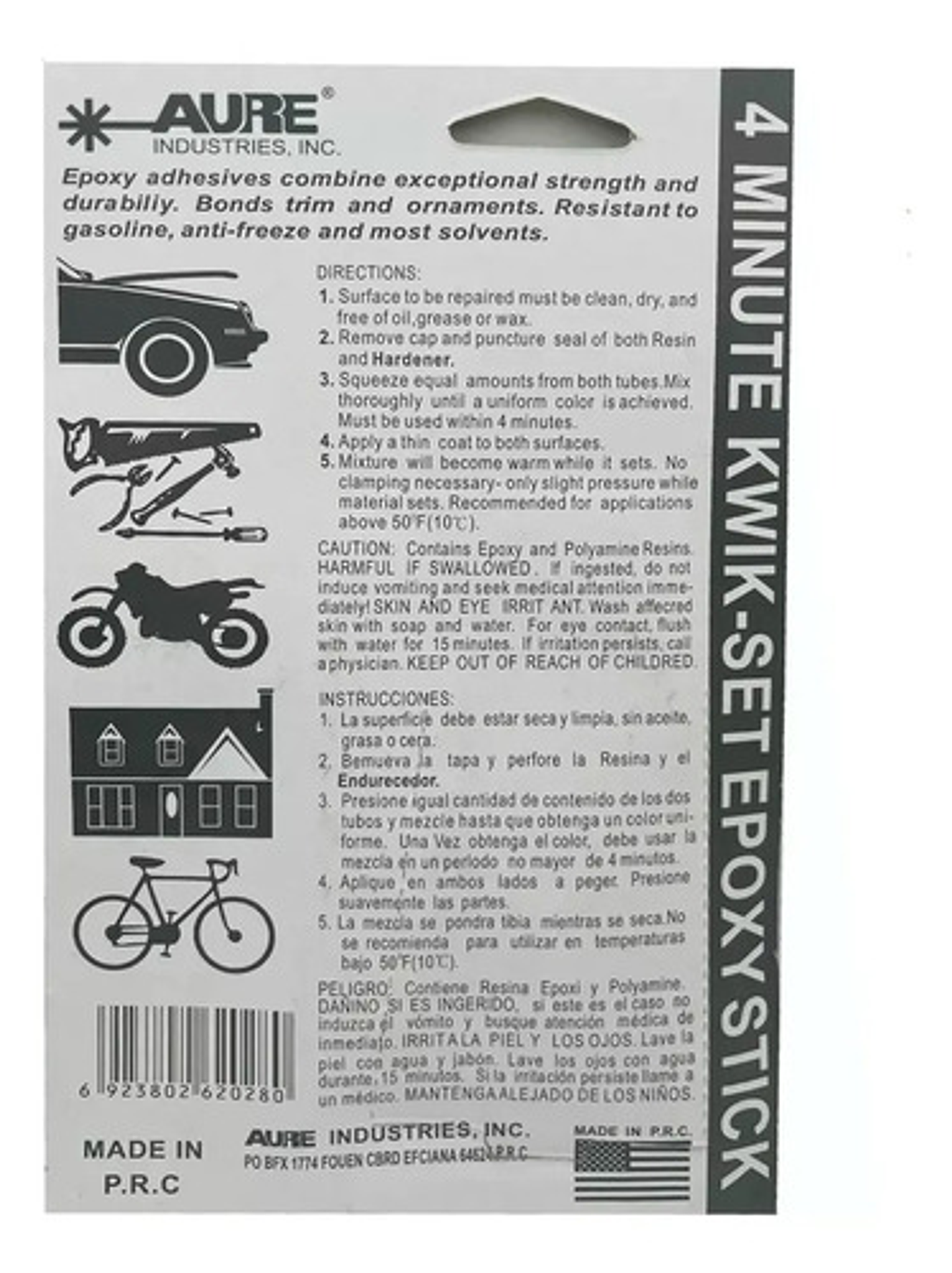 Pegamento Resina Epoxi Acero Rápida Masilla Adhesivo Relleno 3