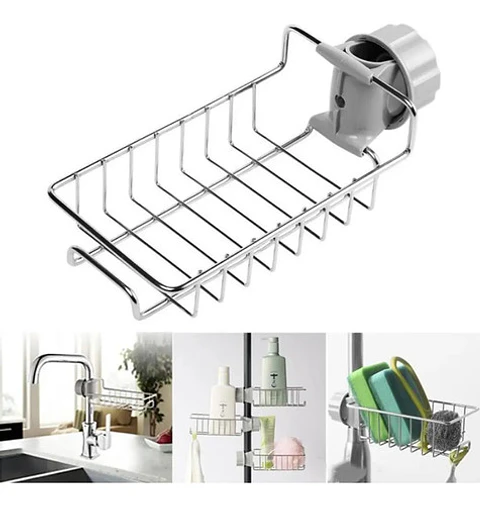 Organizador Para Lavabo De Ducha, Grifo De Acero Inoxidable