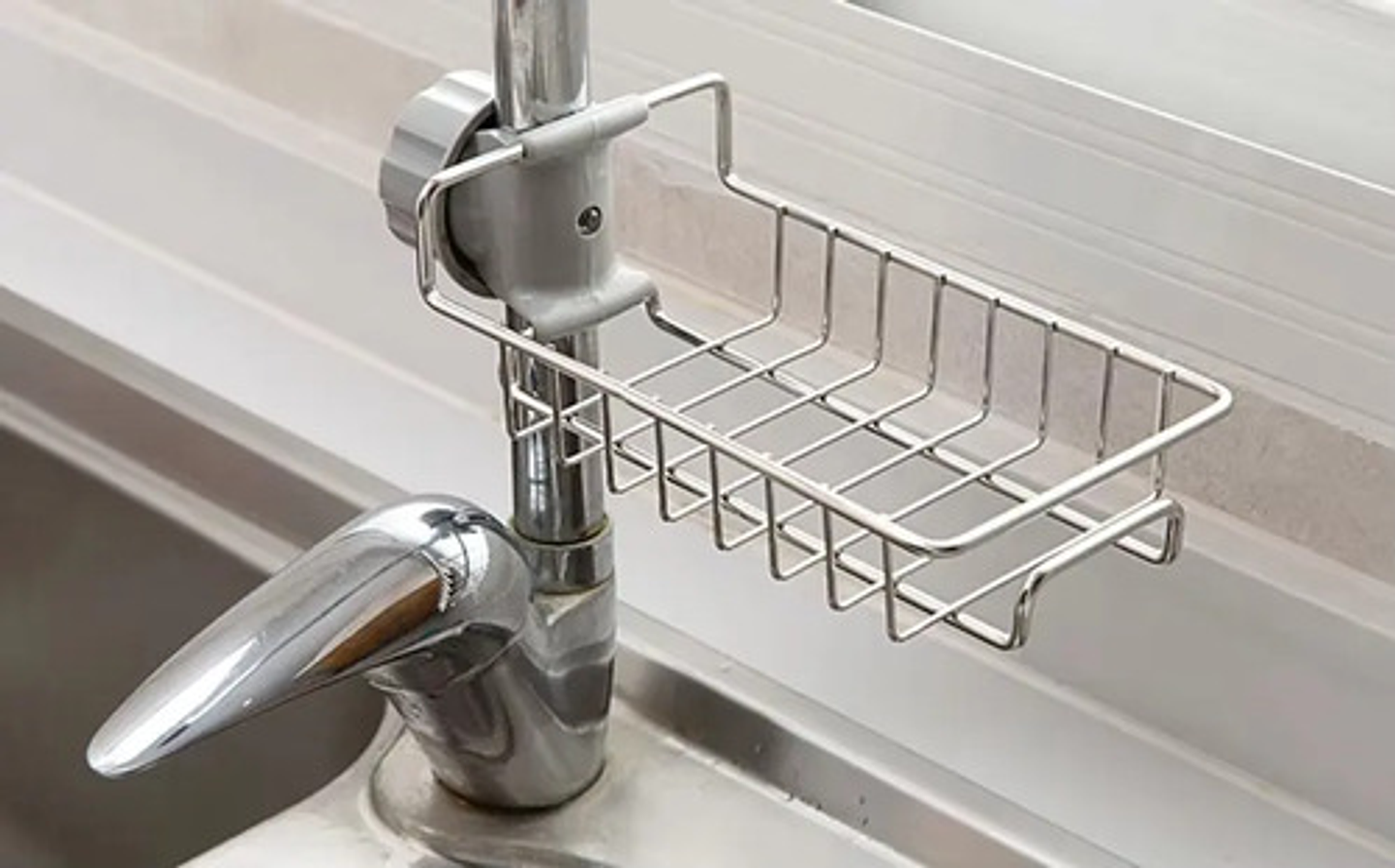 Organizador Para Lavabo De Ducha, Grifo De Acero Inoxidable 3