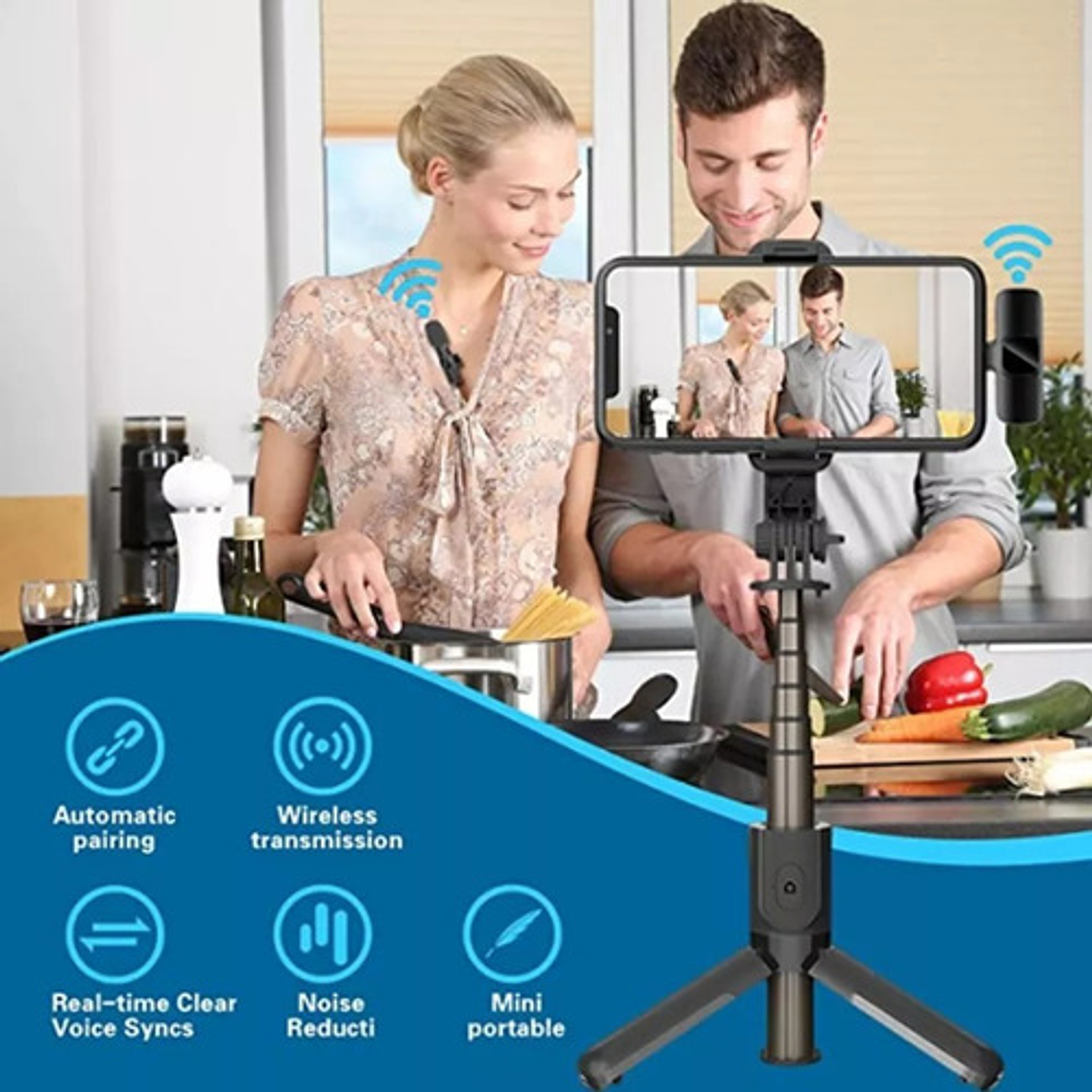 Micrófono Lavalier Inalámbrico Usb-c Para Pc Y Tablet Condensador Negro 7