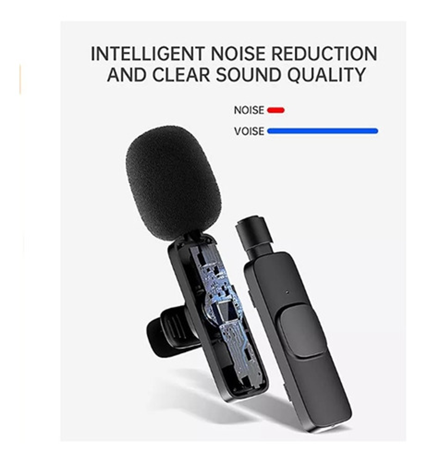 Micrófono Lavalier Inalámbrico Usb-c Para Pc Y Tablet Condensador Negro 9