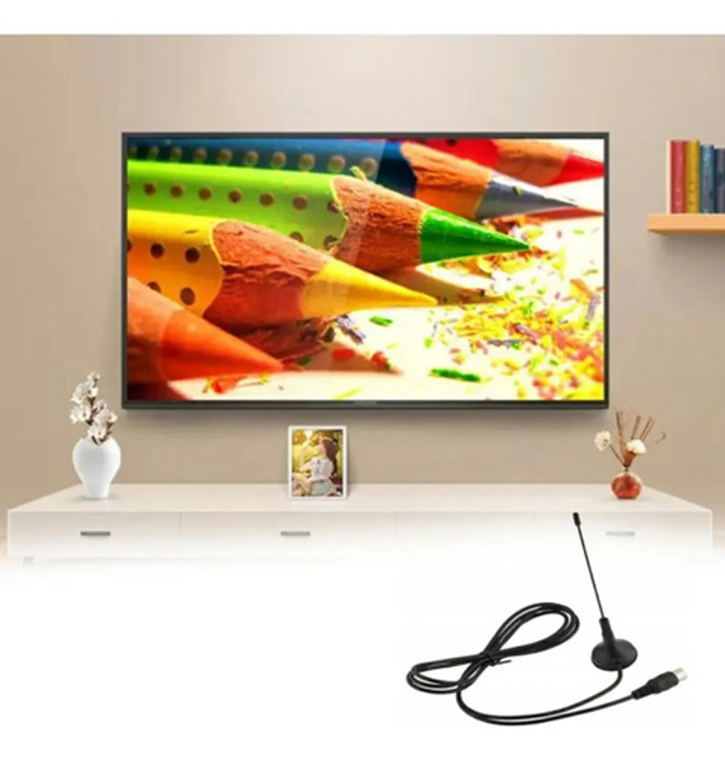 Pack 2 Antenas Tv Digitales Anthd Uhf/vhf Hdtv Coaxiales Interno/externo 6