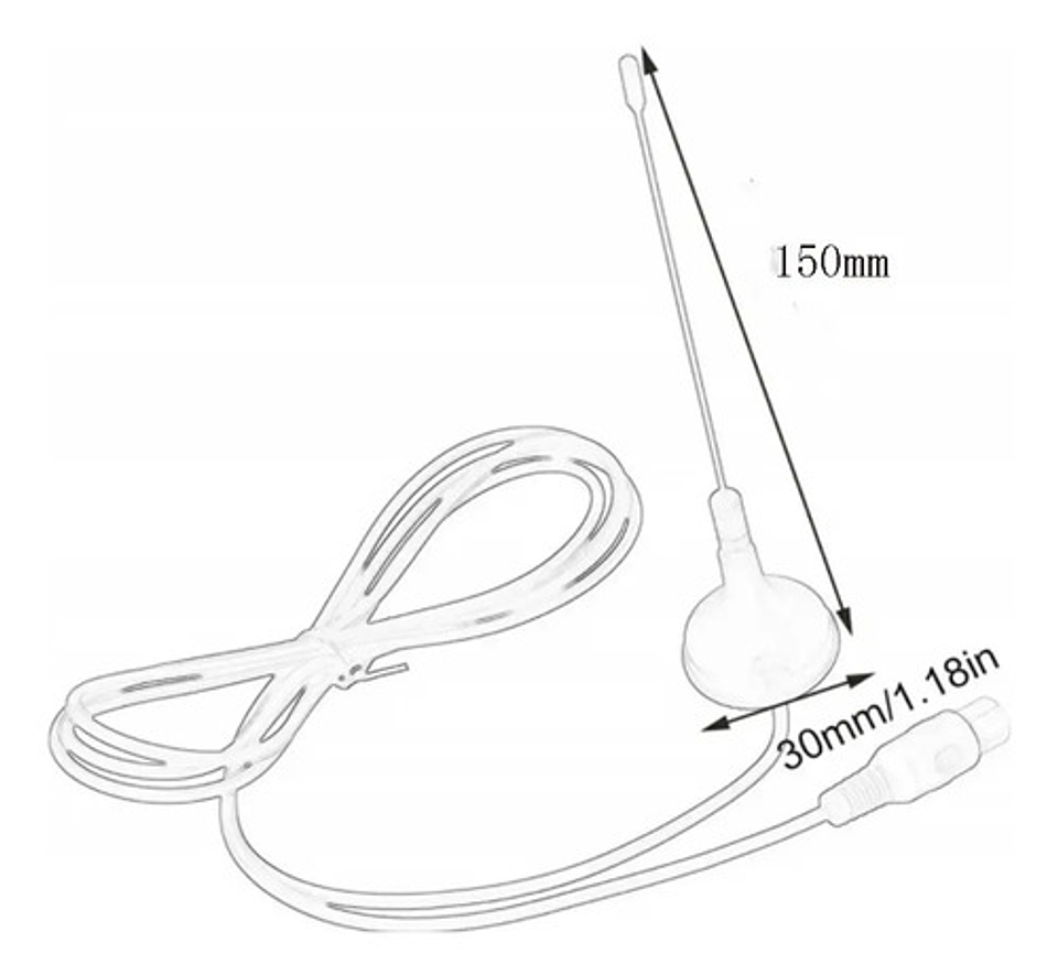 Pack 2 Antenas Tv Digitales Anthd Uhf/vhf Hdtv Coaxiales Interno/externo 8