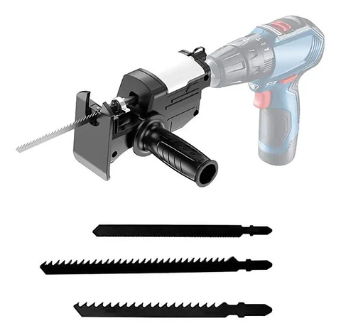 Sierra Caladora Adaptador De Taladro Eléctrico + 3 Sierras