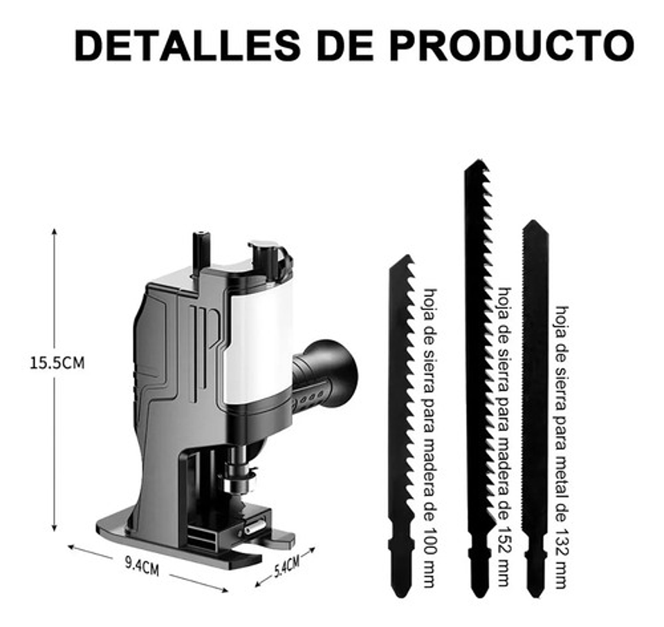 Sierra Caladora Adaptador De Taladro Eléctrico + 3 Sierras 2