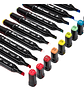 Marcadores Doble Punta Thek 36 Colores Secado Rápido Para Dibujo - Miniatura 3