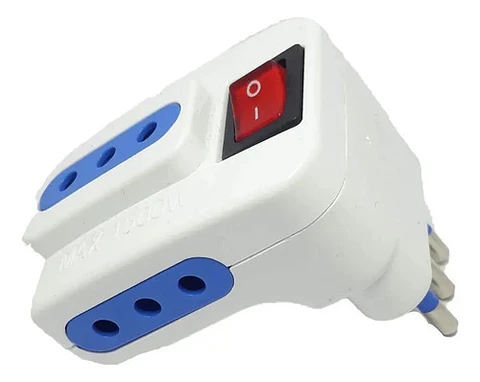 Adaptador Triple Enchufe Con Switch 10a 1500w