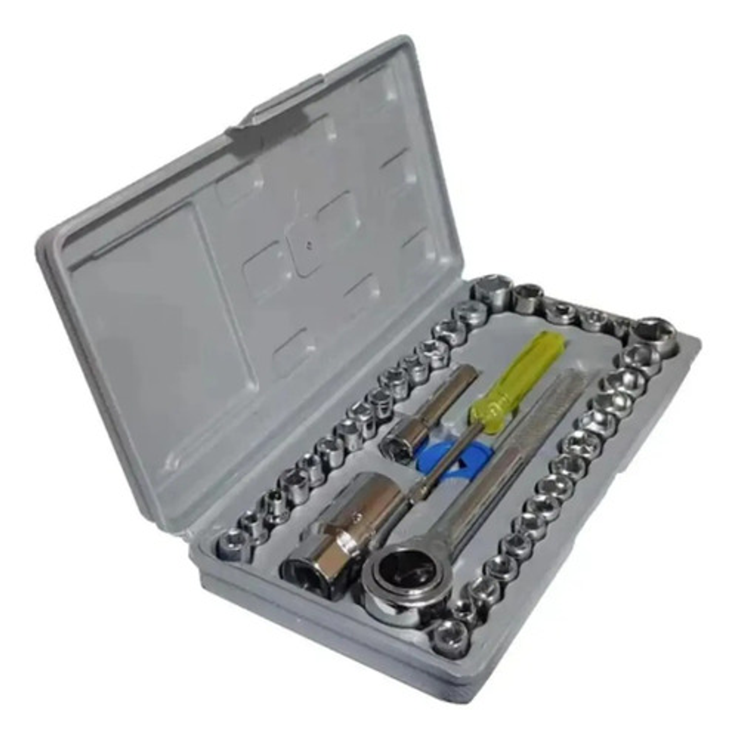 Juego Dados 40 Piezas 1/4-3/8 Chicharra Auto + Caja 3