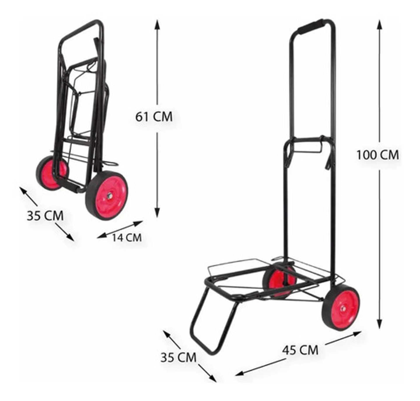 Carrito Plegable Yegua Portátil Transporte Equipaje Compras  2