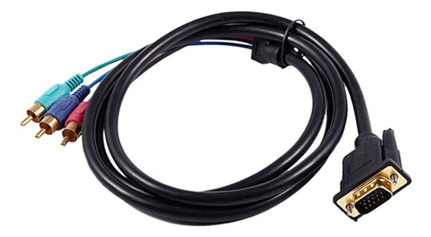 Cable De Vídeo Vga De 1,5 M Y 4,9 Pies Macho A 3 Rca Rgb 5