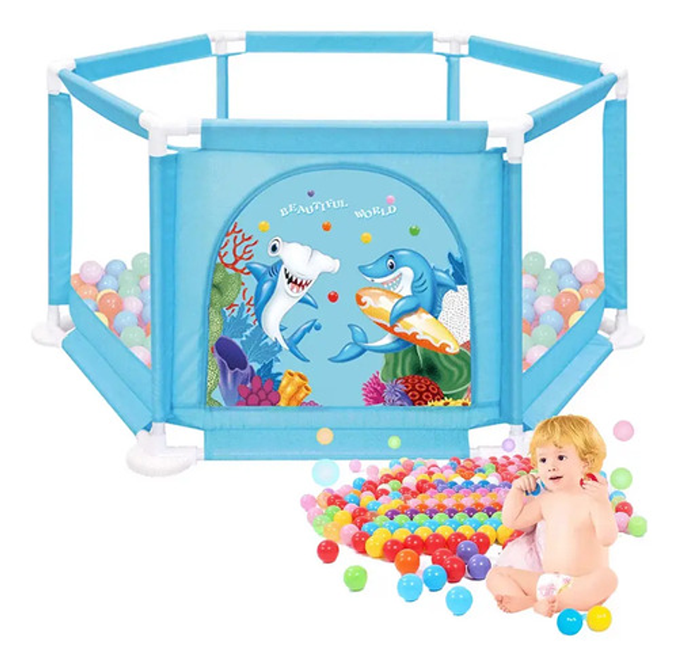 Parque Infantil Con 60 Pelotas Multicolor Corral Para Niños 1