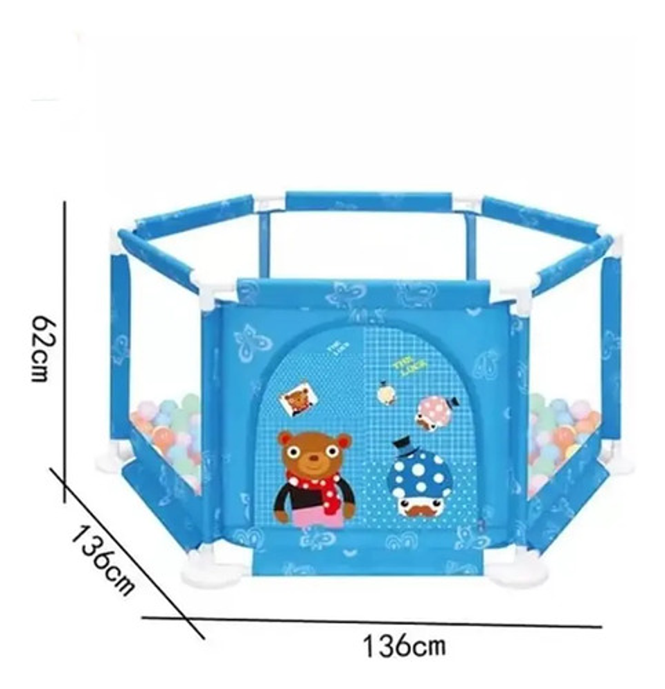 Parque Infantil Con 60 Pelotas Multicolor Corral Para Niños 3