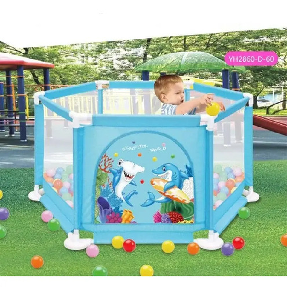 Parque Infantil Con 60 Pelotas Multicolor Corral Para Niños 5
