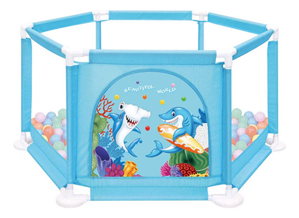 Parque Infantil Con 60 Pelotas Multicolor Corral Para Niños 7