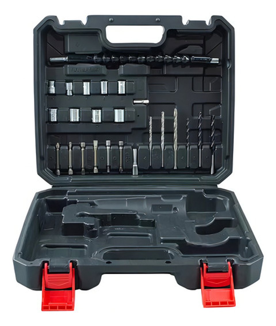 Taladro Inalámbrico 24v Taonuokeyi 2 Baterías 3/8  Led Bricolaje Rojo 4