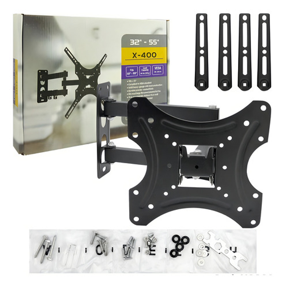 Soporte Led Soporte Tv Brazo Base Para Tv 32-55pulgada 22kg Color Negro X-400 4
