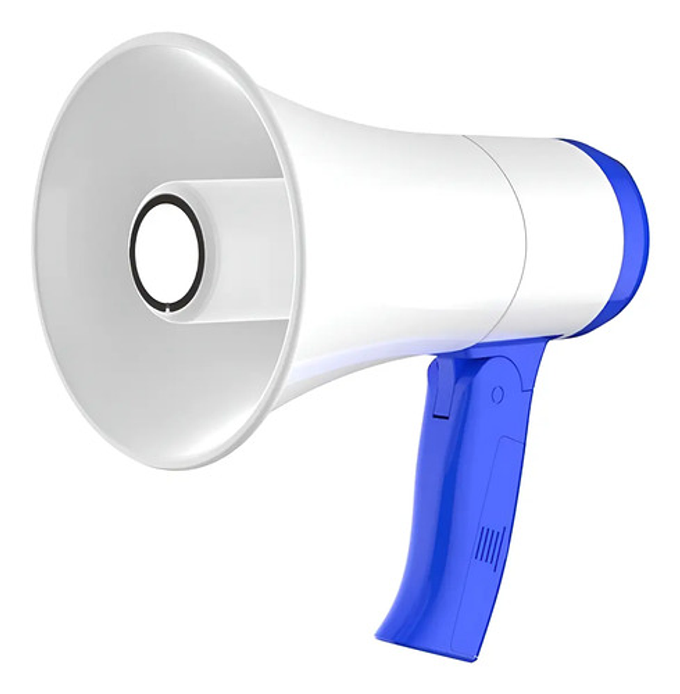 Megáfono Portátil Bluetooth Fuerte Altavoz Recargable Alarma 1