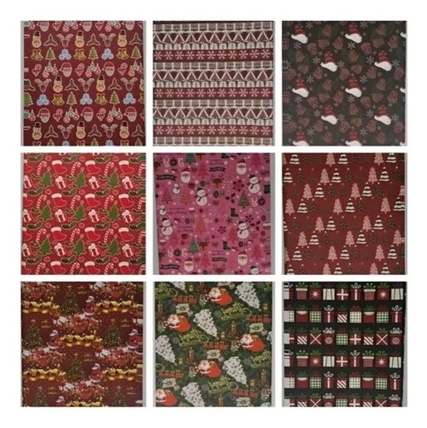 Pack 100 Pliegos Papel De Regalo Motivos Navideños 2