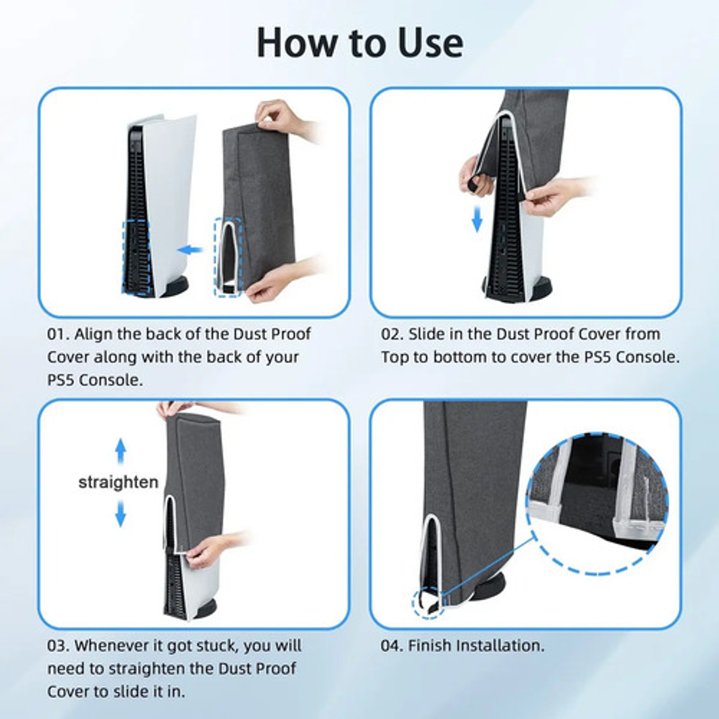 Funda Cobertor Consola Ps5 Vertical Y Horizontal 6