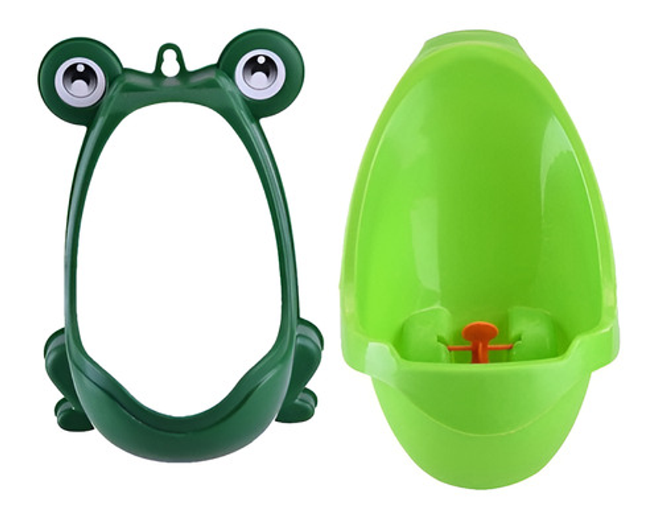 Urinario Pelea De Pared Ranita Para Niños / Color Verde 2