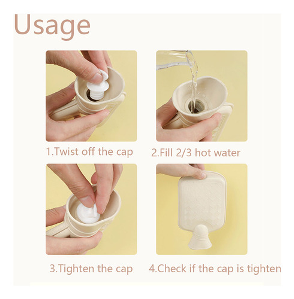 Guatero De Goma 2 Litros Calor Y Frío Pack 2 Para Aliviar Dolor 6