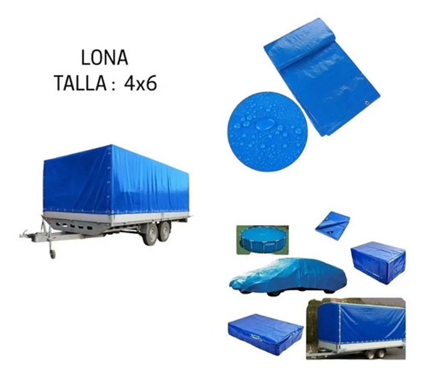 Lona Carpa Multiuso 4x5 Metros Impermeable Cobertor 2