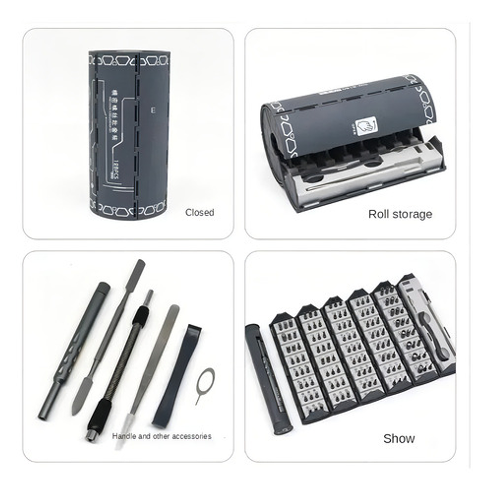 Juego Destornilladores Precisión 128 En 1 Thek Magnéticos Para Electrónica 5