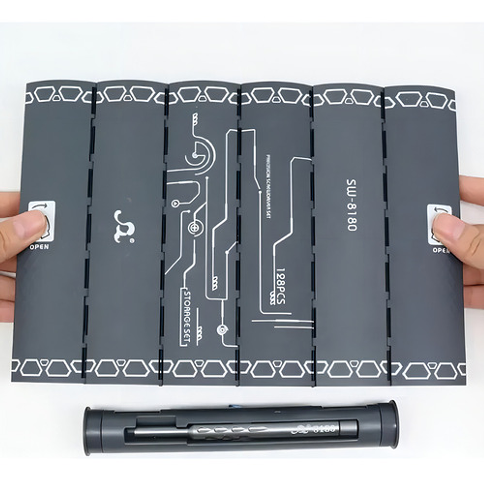 Juego Destornilladores Precisión 128 En 1 Thek Magnéticos Para Electrónica 7