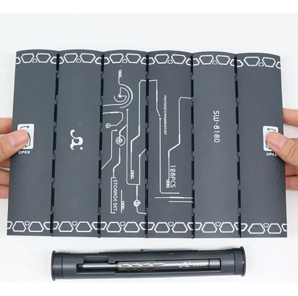 Juego Destornilladores Precisión 128 En 1 Thek Magnéticos Para Electrónica 6