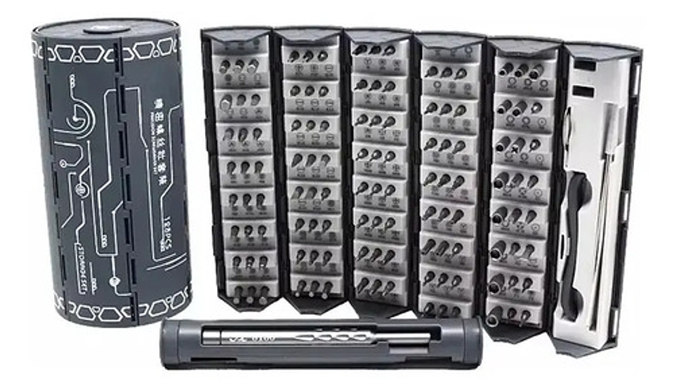 Juego Destornilladores Precisión 128 En 1 Thek Magnéticos Para Electrónica 7